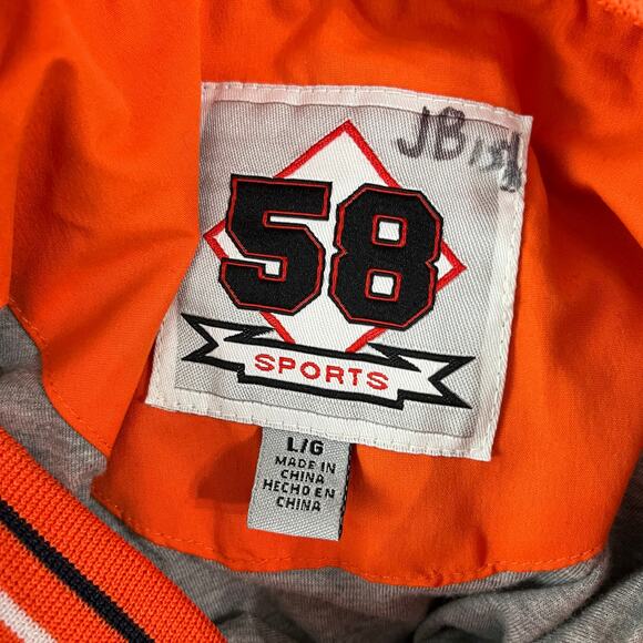 Auburn Tigers Jacket Men Large Orange Blue Pullover Side Zip Fleece Lined Sports - Picture 7 of 12